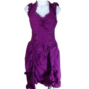 Belle Poque Lace Trim Ruffle Dress